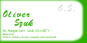 oliver szuk business card